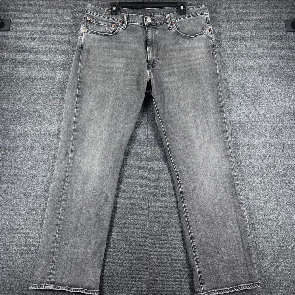 Levis 514 Jeans Mens 38x30 W38 L30 Grey Straight Fit Premium Stretch Denim